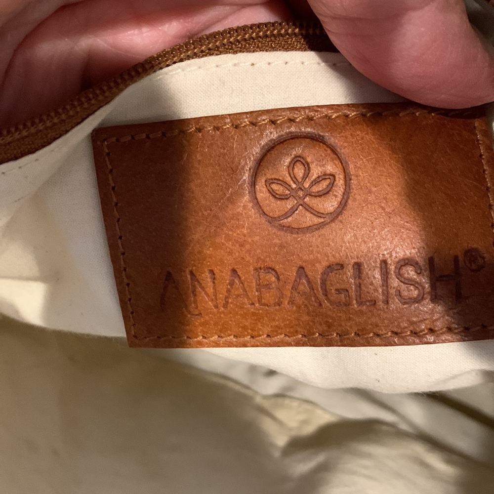 Cream Macramé & Tan Leather Round Handle Shoulder Bag - Picture 7 of 10